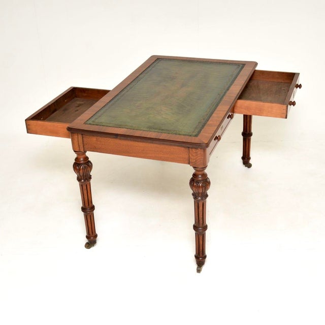 Antique William IV Walnut Desk, 1830s For Sale - Image 4 of 10