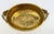 Vintage Solid Brass Hammered Centerpiece Bowl With Grapevine Handles For Sale - Image 4 of 13