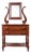 Antique American Classical Sheraton Flame Mahogany Lyre-Form Vanity Dressing Table With Mirror, Circa 1830 For Sale