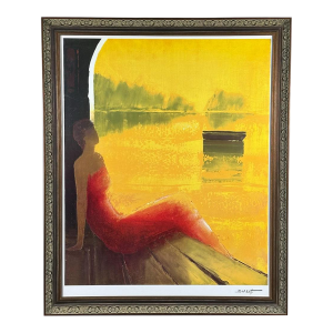 Framed Emile Bellet d'Or Et De Reve Signed Seriolithograph With Certificate of Authenticity