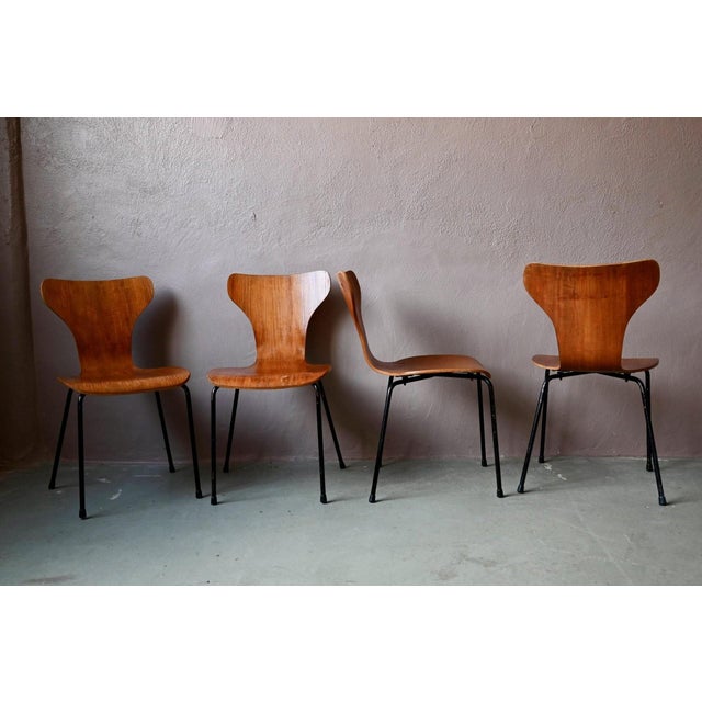 These tubular chairs are a beautiful mid-century design. They boast a clean, light, and elegant aesthetic. The tubular...