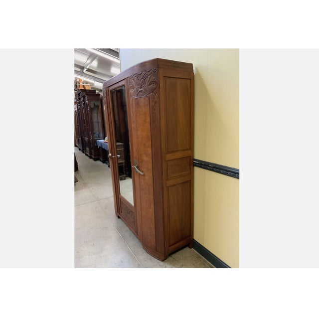 1930s Vintage Art Deco Wardrobe, 1935 For Sale - Image 5 of 12