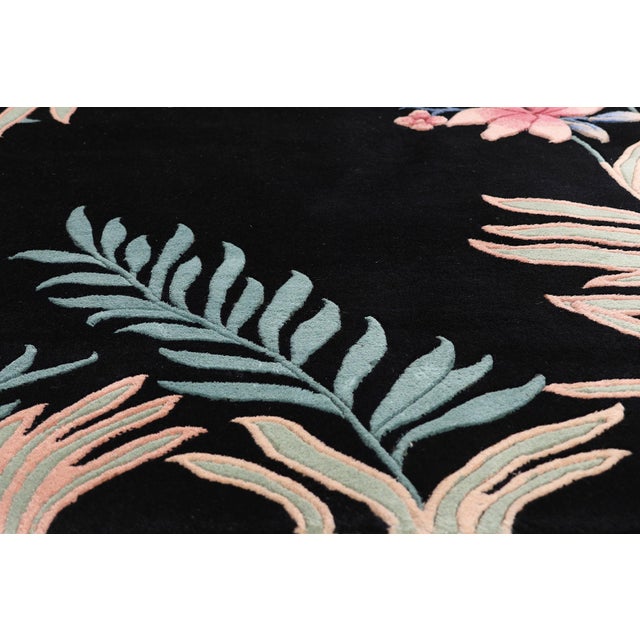 Early 20th Century Black Vintage Chinese Art Deco Rug, 05'06 X 08'07 For Sale - Image 5 of 10