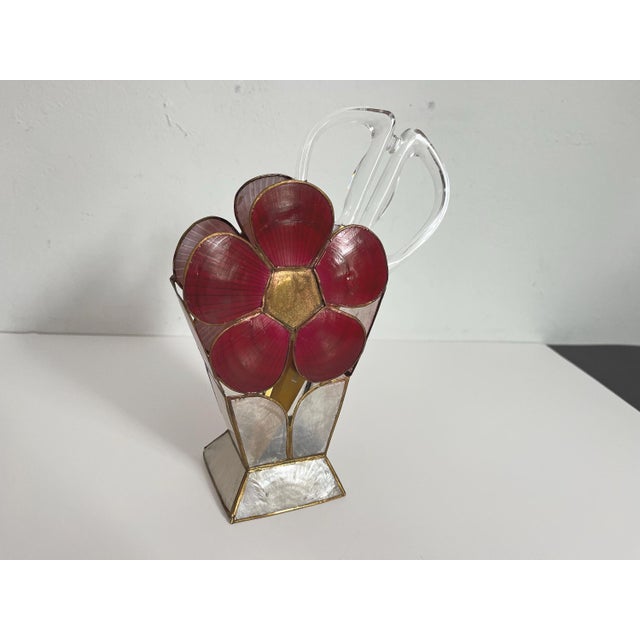 1960s Capiz Shell Flower Vase/Pencil Holder For Sale - Image 6 of 13