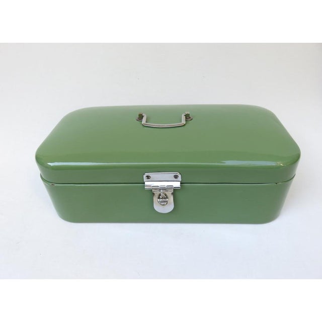 Antique Art Nouveau Lunch Box in Green and Chrome-Plated, 1890s For Sale - Image 11 of 11