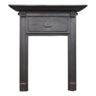 Edwardian Arts and Crafts Cast Iron Fireplace Surround, 1908 For Sale