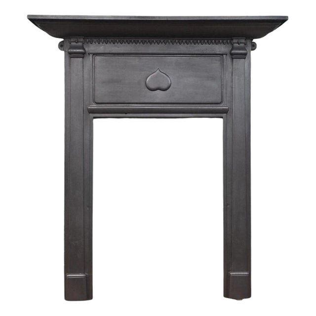 Edwardian Arts and Crafts Cast Iron Fireplace Surround, 1908 For Sale