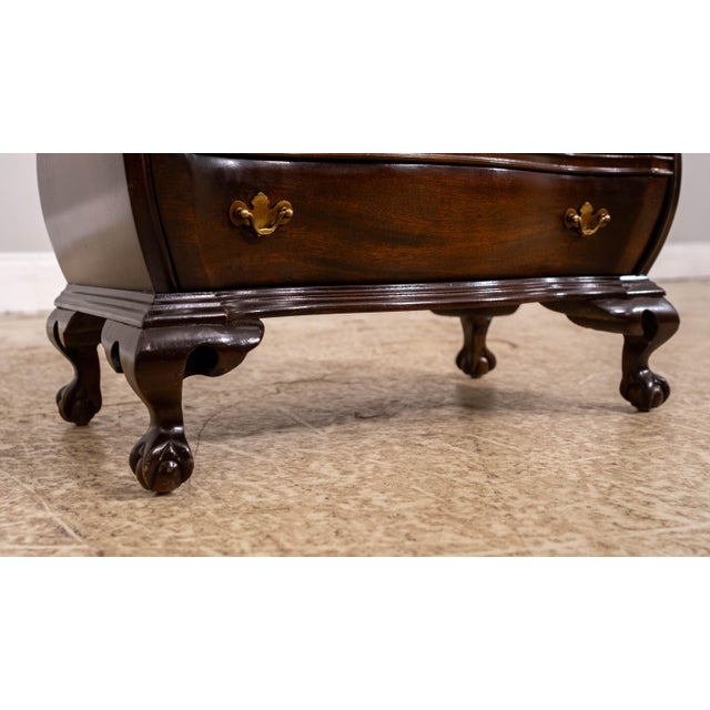 1980s Boston Style Kettle Base Small Mahogany Accent Chest For Sale - Image 10 of 15