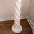 Michael Taylor 1980s Postmodern Michael Taylor Style Plaster Swirl Floor Lamp With Pleated Shade For Sale - Image 4 of 5