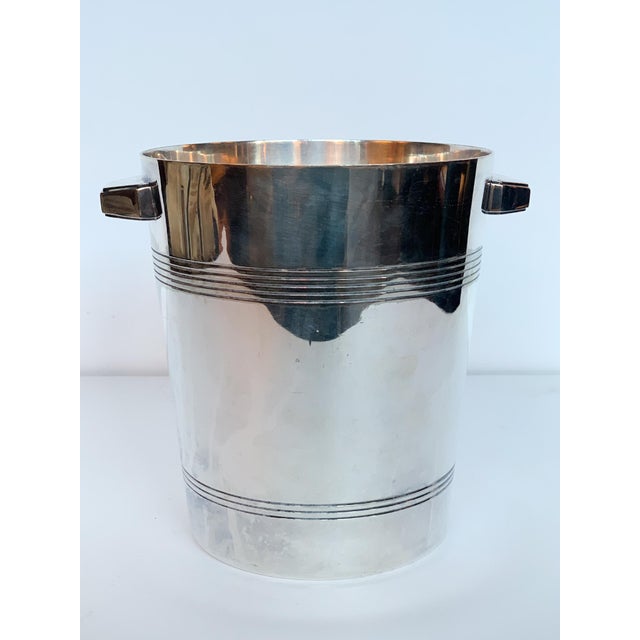 Art Deco Wiskemann Art Deco Silver-Plated Champagne Bucket For Sale - Image 3 of 11
