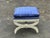 Wood Country House Stool in Carved Frame For Sale - Image 7 of 12