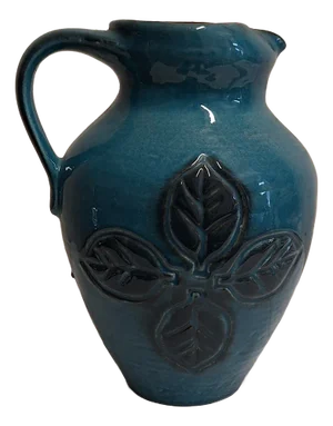 Vintage German Jug ​​in Blue-Green Glazed Ceramic by Carstens, 1970s