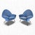 Blue Model 770 Armchairs by Joseph André Motte for Steiner, Set of 2 For Sale - Image 8 of 8