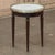 French Antique French Louis XVI Round Mahogany End Table With Carrara Marble For Sale - Image 3 of 11