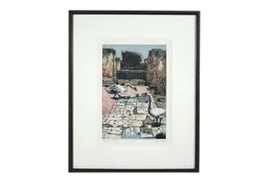 "Utica II Cato's Song" Color Etching by Eleanor Rappe