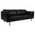 Metal Model 220 3-Seater Sofa in Black Leather by Erik Jørgensen For Sale - Image 7 of 7