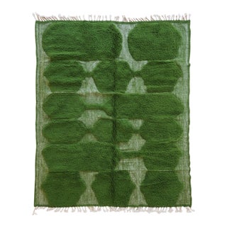 Green Moroccan Rug - 9.6 X 7.9 Ft For Sale