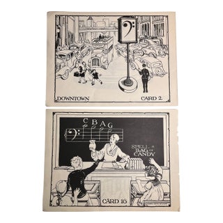 1935 Children's Music Print - Set of 2 For Sale