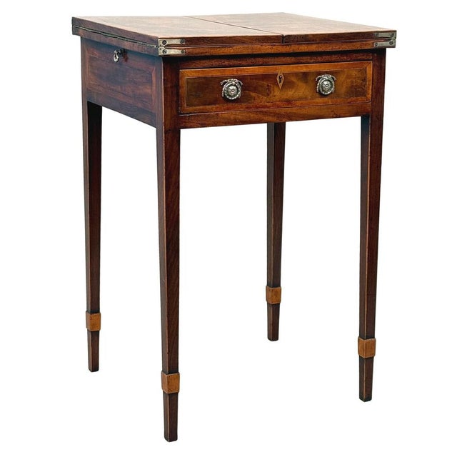 Georgian Mahogany Patience Card Game Table, 1780 For Sale - Image 11 of 14