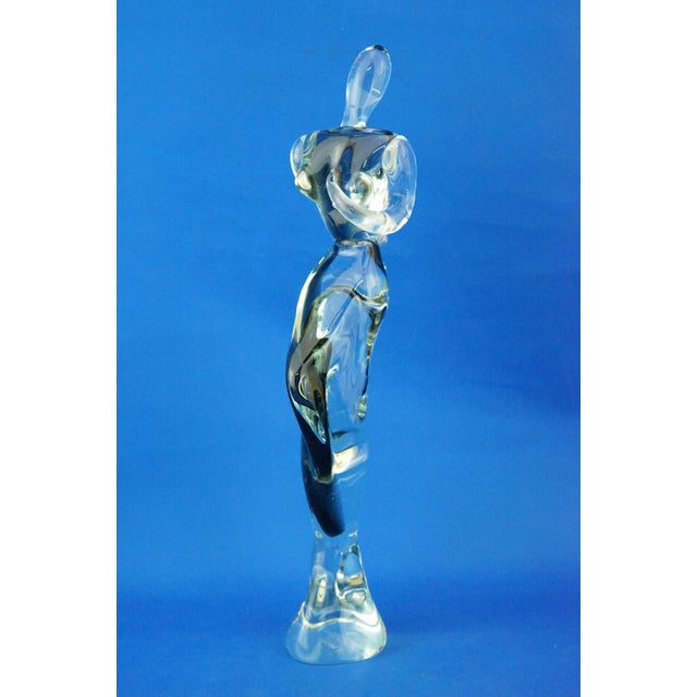 Large Sculpture of Stylized Woman in Smoked Sommerso Murano Glass by Franco Bottaro, 1920s For Sale - Image 10 of 18