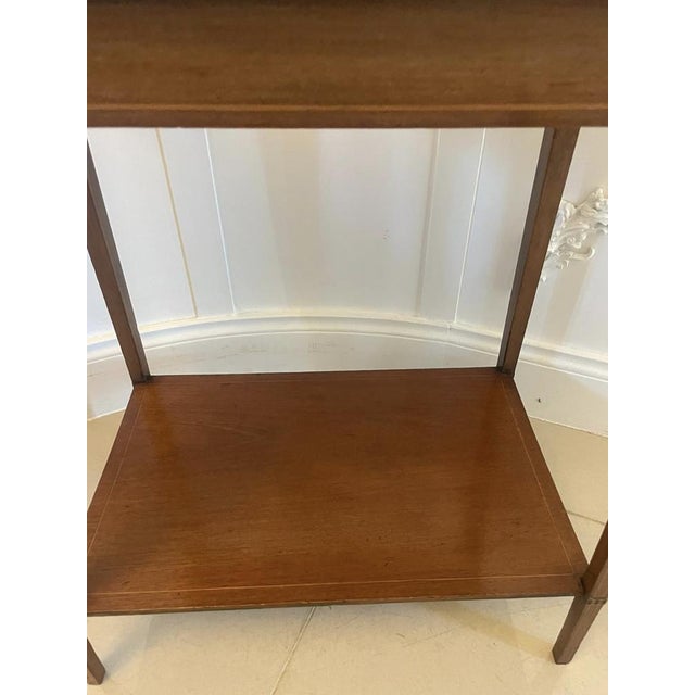 Wood Antique Edwardian Mahogany Inlaid Lamp Table, 1900 For Sale - Image 7 of 15