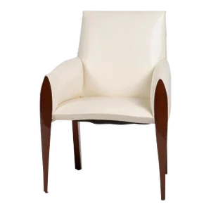 Dakota Jackson Ke-Zu White Leather Arm Chair