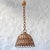 Bamboo and rattan ceiling lamp with a bell-shaped structure. It has a textured parchment diffuser and is beautiful when...
