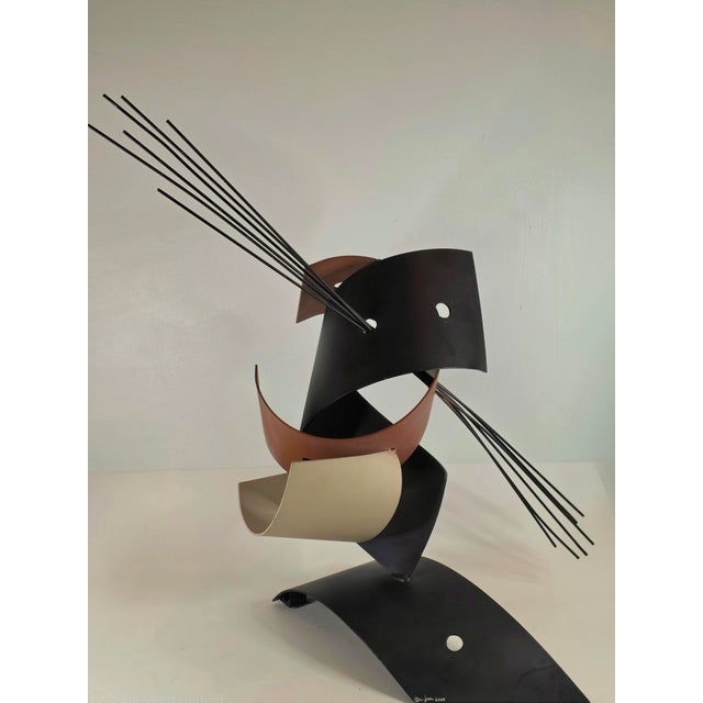 Late 20th Century Post Modern Metal Sculpture by Curtis Jeŕe For Sale - Image 5 of 8