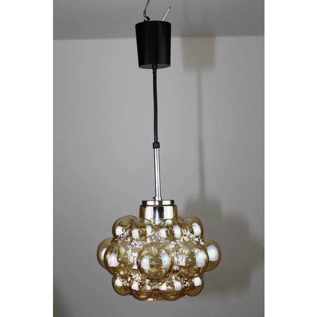 Gold Pendant Light by Helena Tynell for Limburg, 1950s For Sale - Image 8 of 9