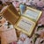 Vintage 1940s Elgin American Brass Compact Mirror Powder Case With Puff & Card For Sale - Image 11 of 13