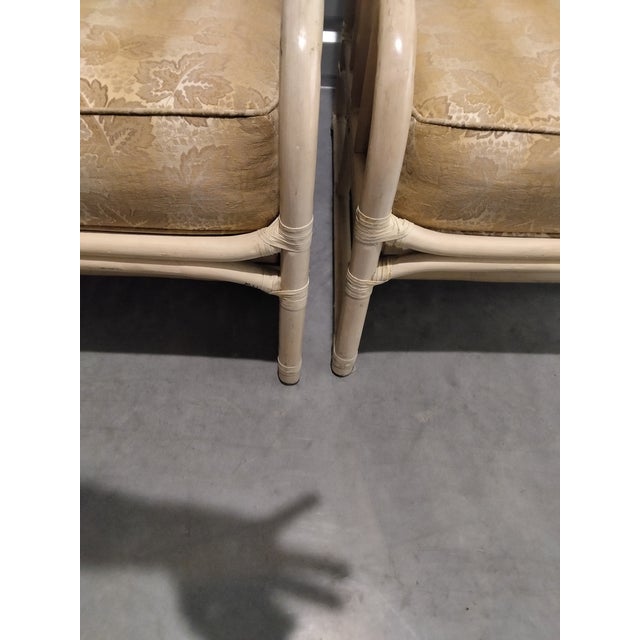 Boho Chic 1980s Pair of Ficks Reed Lounge Chairs For Sale - Image 3 of 11