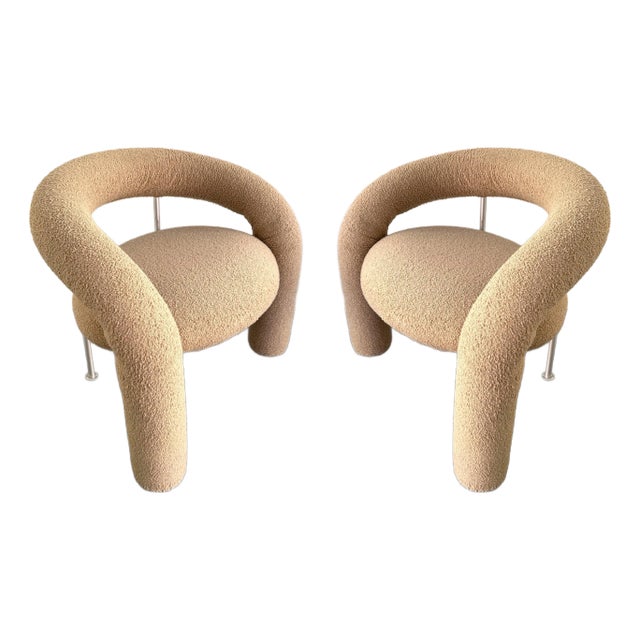 Pair of Tube Armchairs by Bartoli for Rossi Di Albizzate. Italy, 1970s For Sale