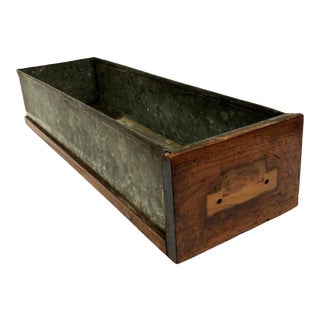 Vintage Hardware Store Industrial Drawer Planter For Sale