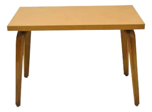 Thonet Style Mid Century Modern Bentwood Legs Rectangular Laminate Top Side End Table