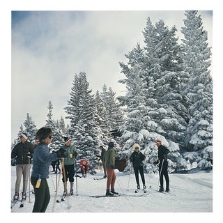 Slim Aarons, Skiing in Vail, Limited Edition Estate Stamped Photographic Print, 1980s For Sale