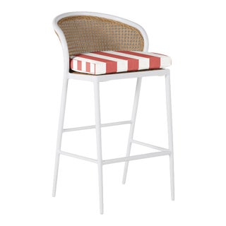 Summer Classics Havana Bar Stool in Bistro Stripe Flamingo