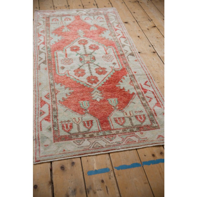 Vintage Distressed Oushak Rug Runner - 2'7" x 5'6" For Sale - Image 10 of 12