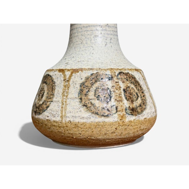 Svend Aage Jensen, Table Lamps, Beige Stoneware, Denmark, 1960s For Sale - Image 9 of 11