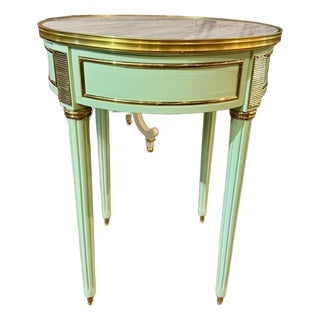 Modern French Louis XVI Jansen Style Side Table For Sale