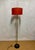 Jacques Adnet (1900-1984), French, brass floor lamp, homemade rings and leather goods for Hermès (US electrification on...