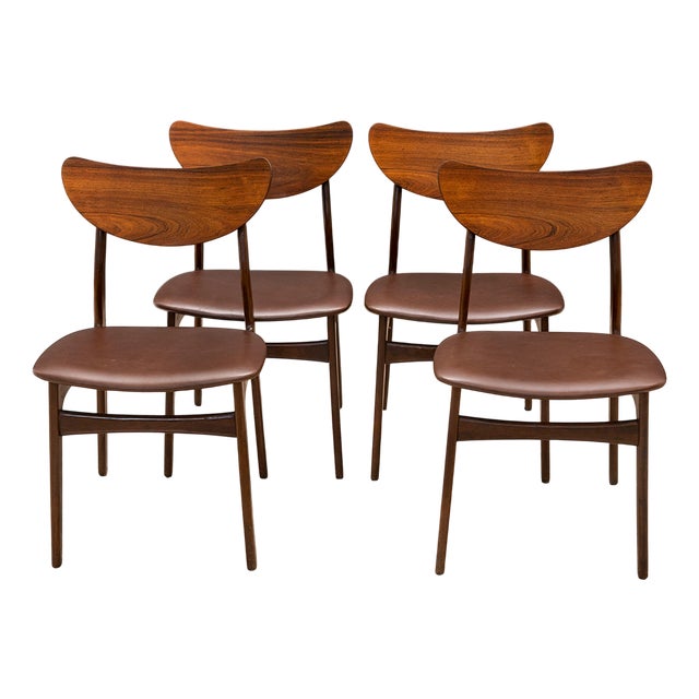 Dining Chairs atributed to Hp Hansen, Denmark, 1960s, Set of 4 For Sale