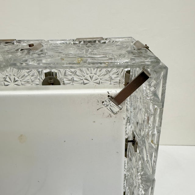 Mid-Century Glass Ceiling Lamp from Kamenický Šenov, 1970s For Sale - Image 4 of 18