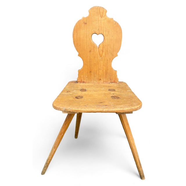 Blonde Fir Chair, 1850s For Sale - Image 6 of 12