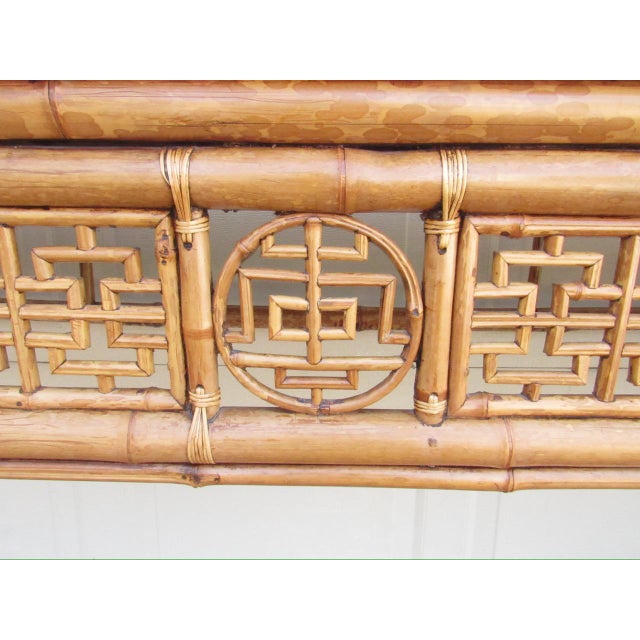 Antique Chinese Chippendale Bamboo Console or Altar Table For Sale - Image 12 of 18