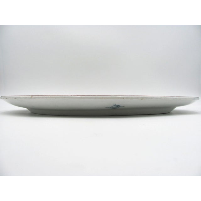 1800s 18" England Beech & Hancock Swan Bank Pottery Vernal Platter For Sale - Image 12 of 13
