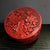 Late 20th Century Cinnabar Carved Lacquer Round Box With Peony & Butterfly For Sale - Image 5 of 6