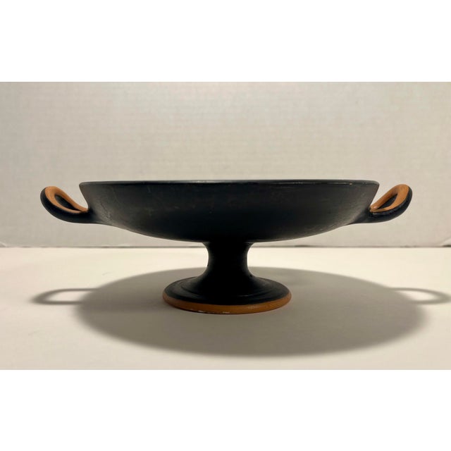 Mediterranean Greek God Apollo of Delphi Kylix Wine Cup Bowl Pottery Museum Copy of 480 Bc For Sale - Image 3 of 7