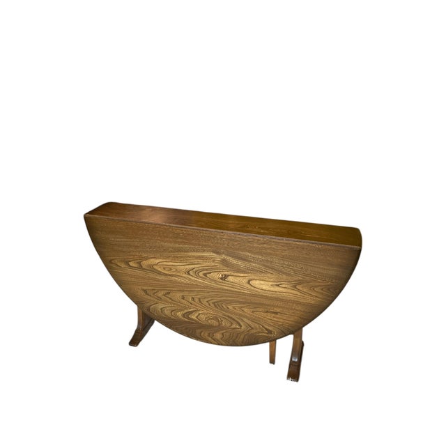 Brown Windsor Gate Legged or Drop Leaf Dining Table from Ercol, 1950s For Sale - Image 8 of 12