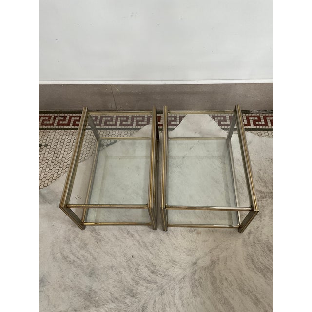 Late 20th Century Pair of Glass Top Coffee Tables For Sale - Image 12 of 15