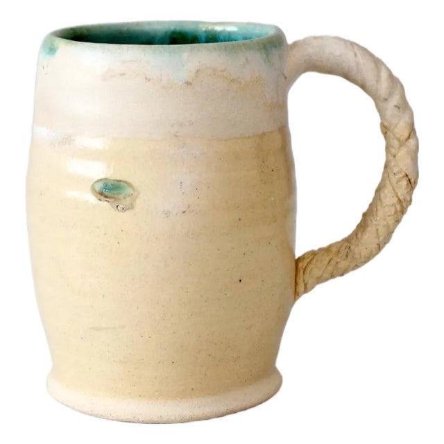 Vintage Coastal Studio Pottery Mug For Sale